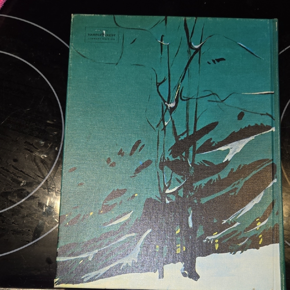 Green and Yellow Festive Book Cover with Evergreen Silhouettes - Picture 4 of 4